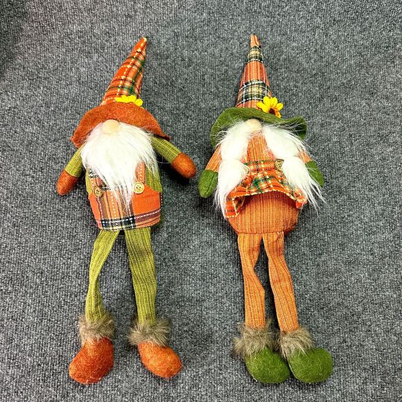 Set of 2 Gnomes Dwarf Stuffed Plush Couple Decorative - Picture 2 of 9